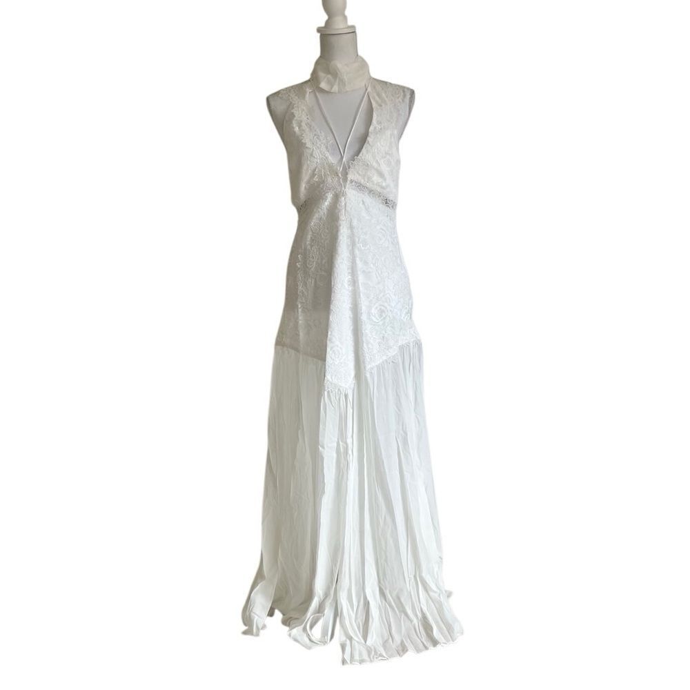 For Love & Lemons Nicola Lace Bridal Gown White Medium / Large NEW MSRP $648 - Picture 3 of 14